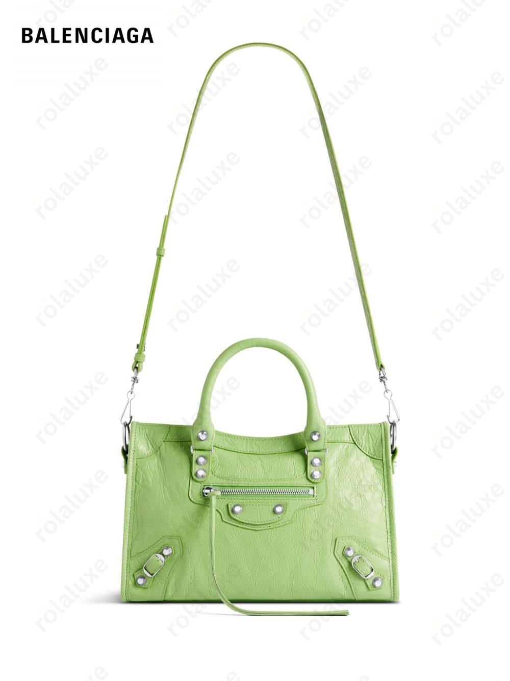 small Le City textured-leather tote bag