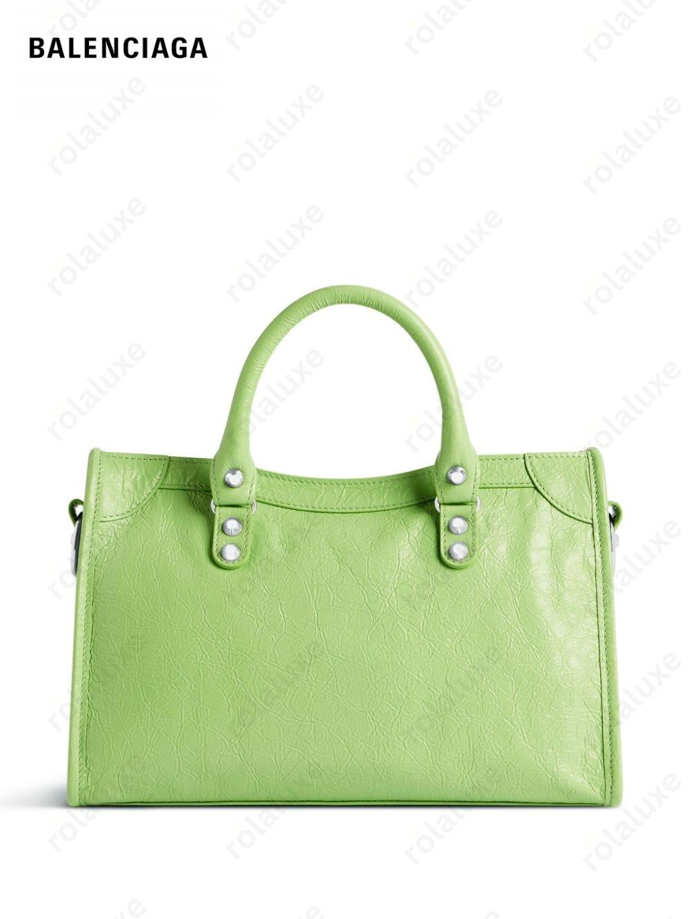 small Le City textured-leather tote bag