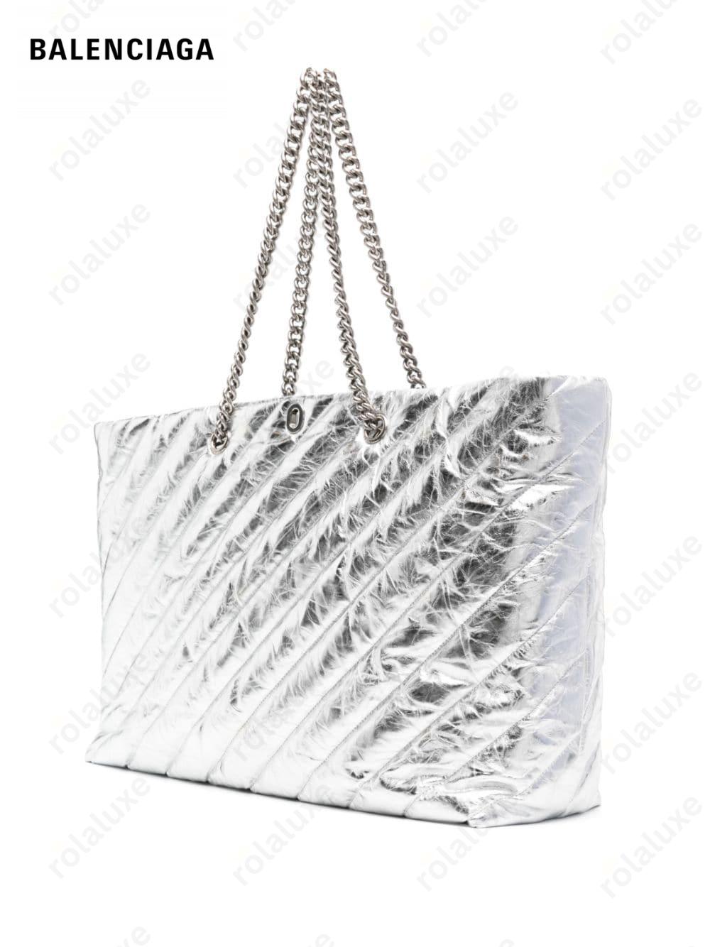 large Crush metallic tote bag