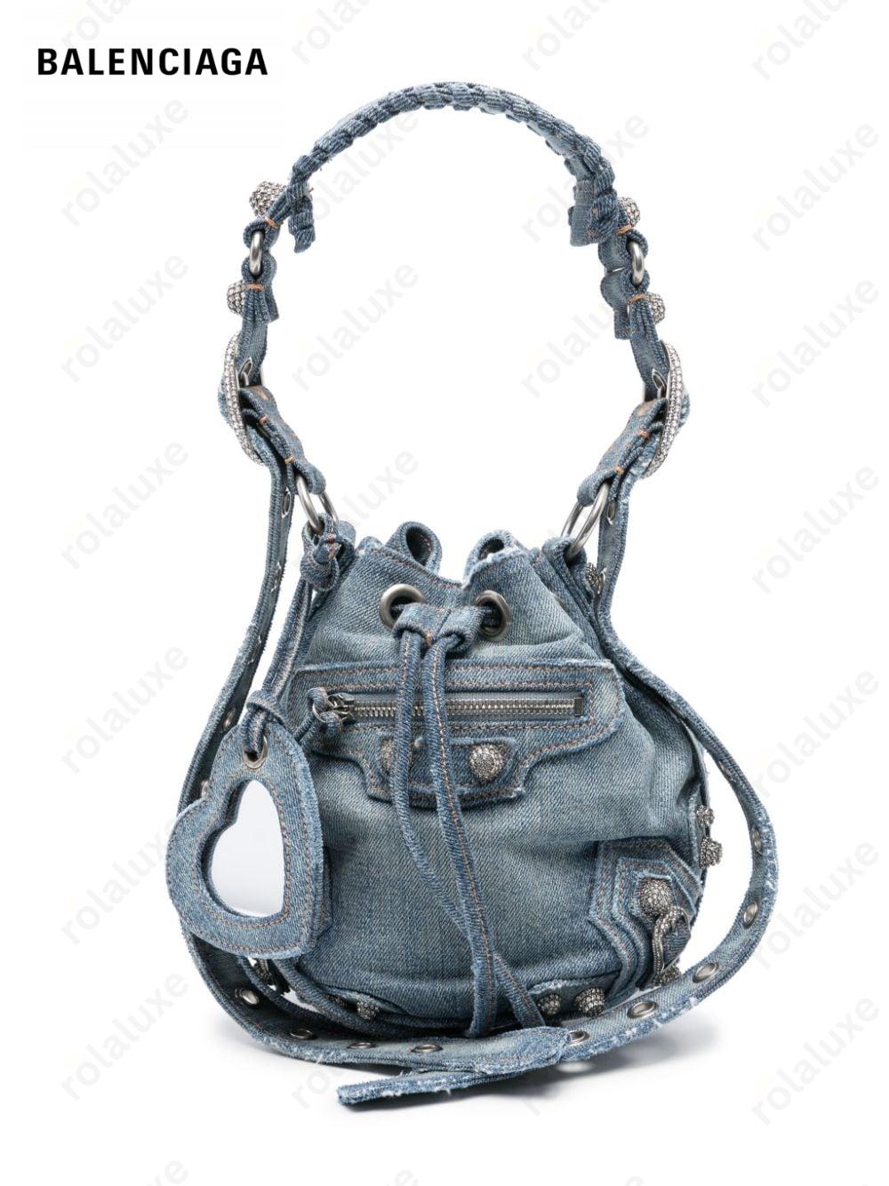 XS Le Cagole denim bucket bag