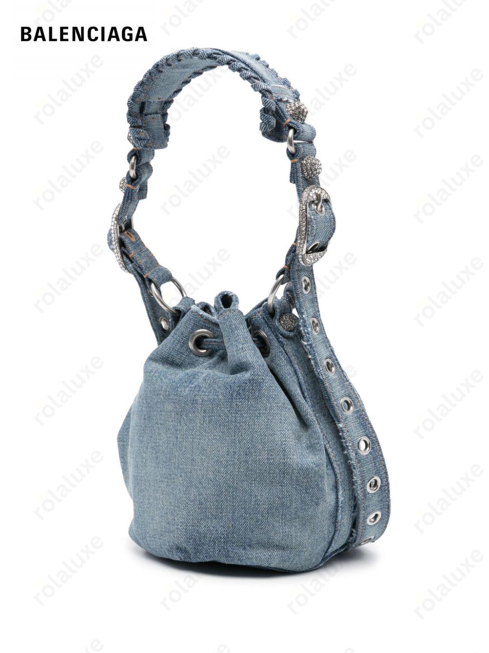 XS Le Cagole denim bucket bag