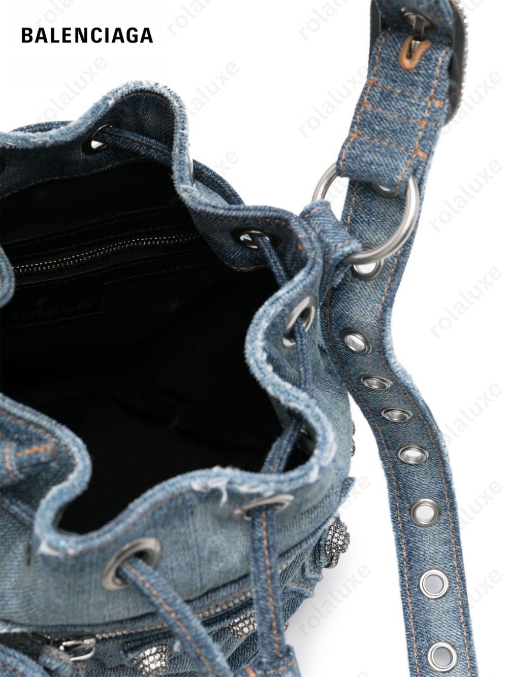 XS Le Cagole denim bucket bag