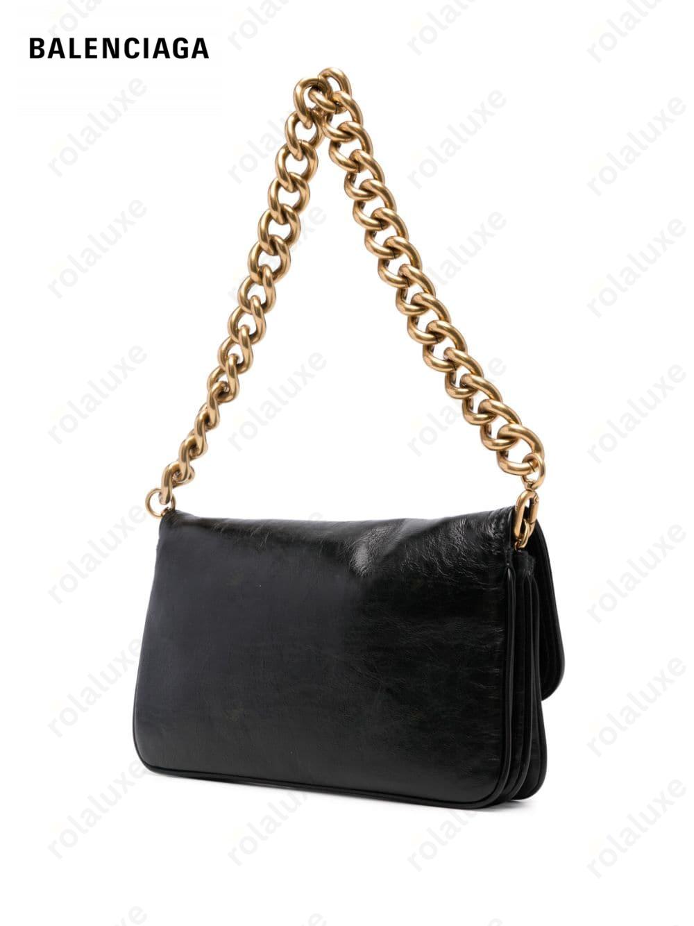 small BB flap leather bag