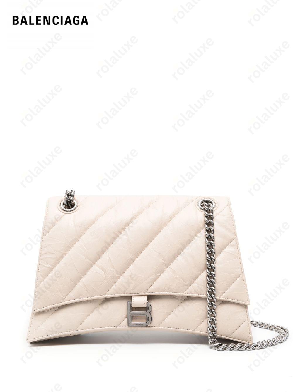 Crush quilted shoulder bag