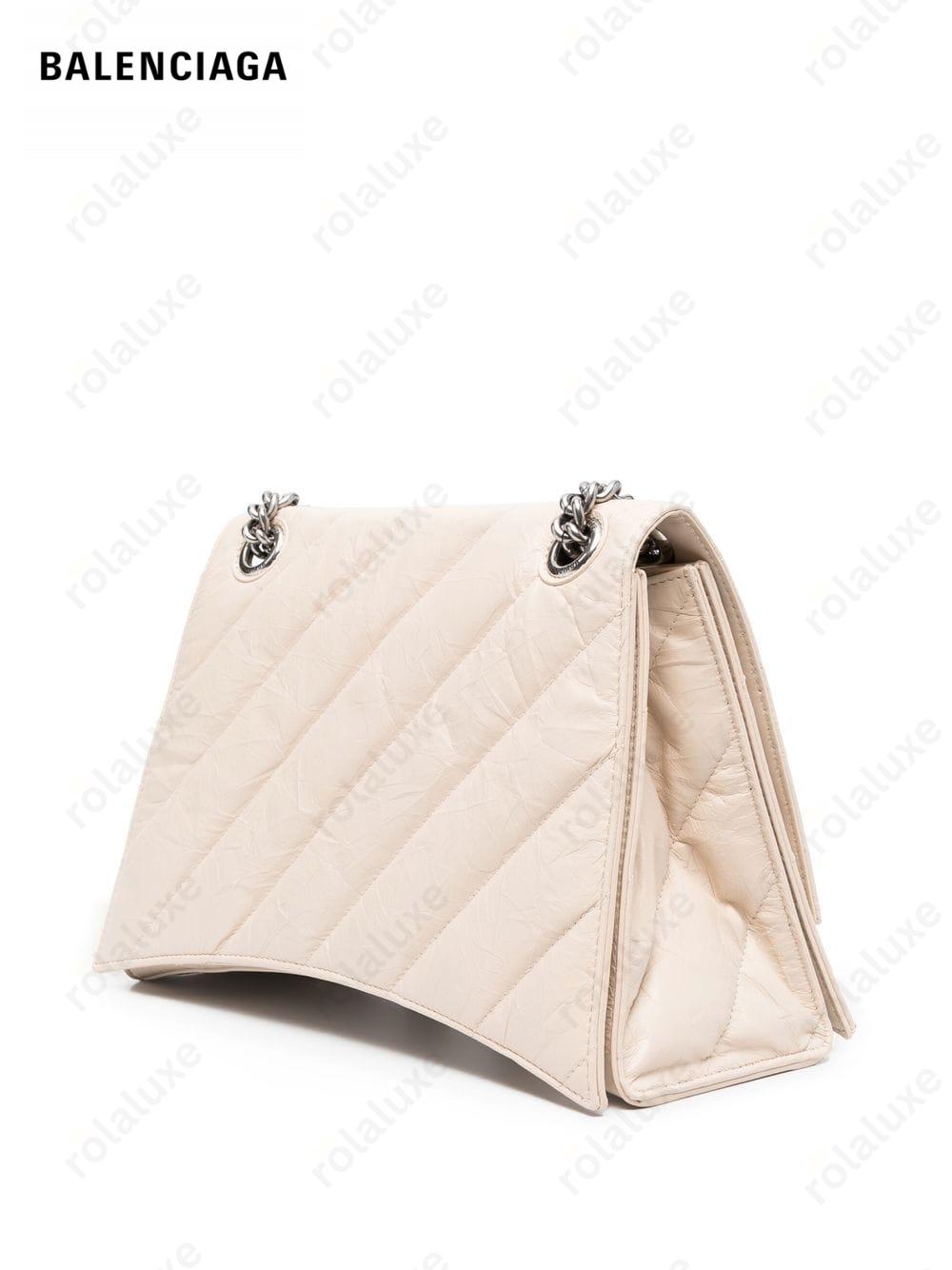 Crush quilted shoulder bag