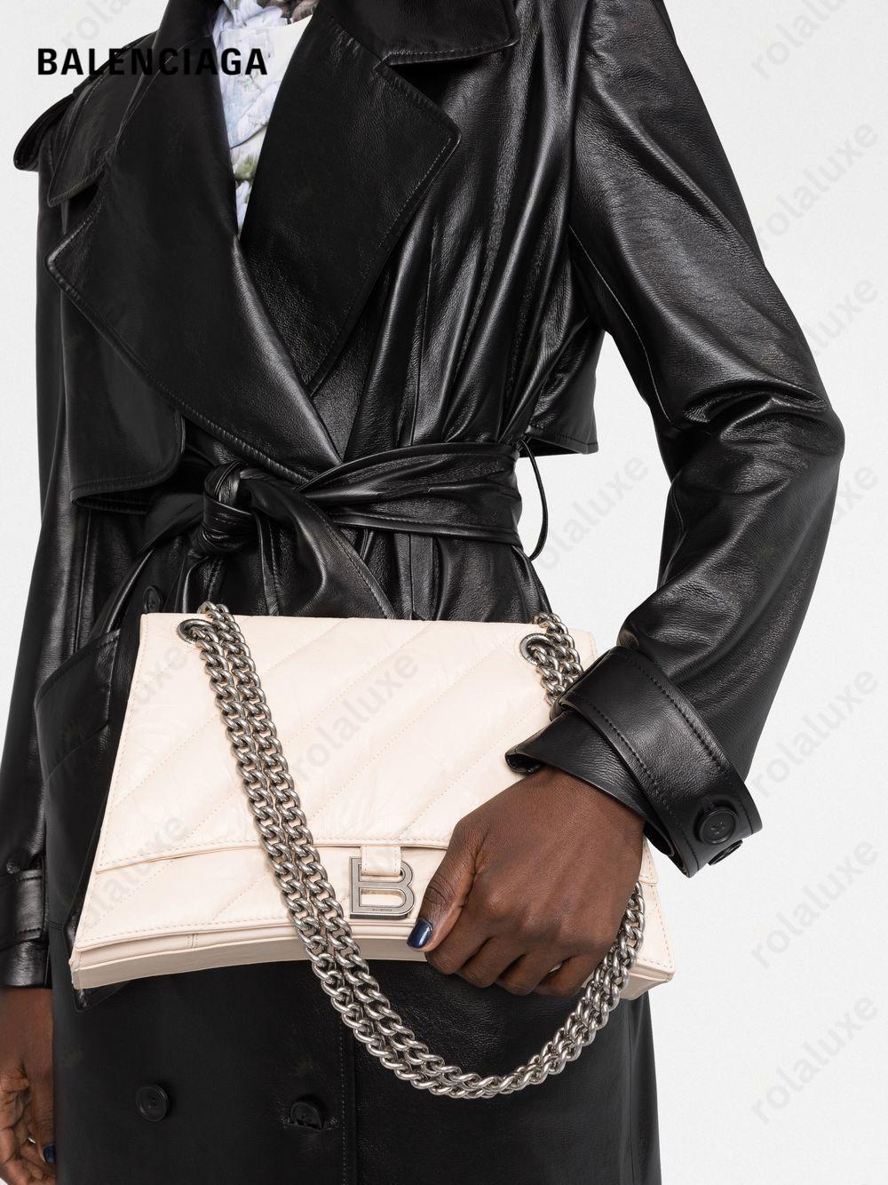 Crush quilted shoulder bag