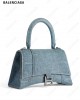 small Hourglass denim top-handle bag