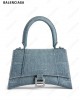 small Hourglass denim top-handle bag