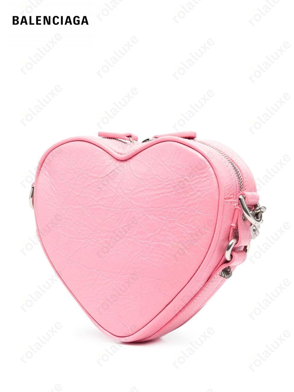 mini Le Cagole Heart leather crossbody bag