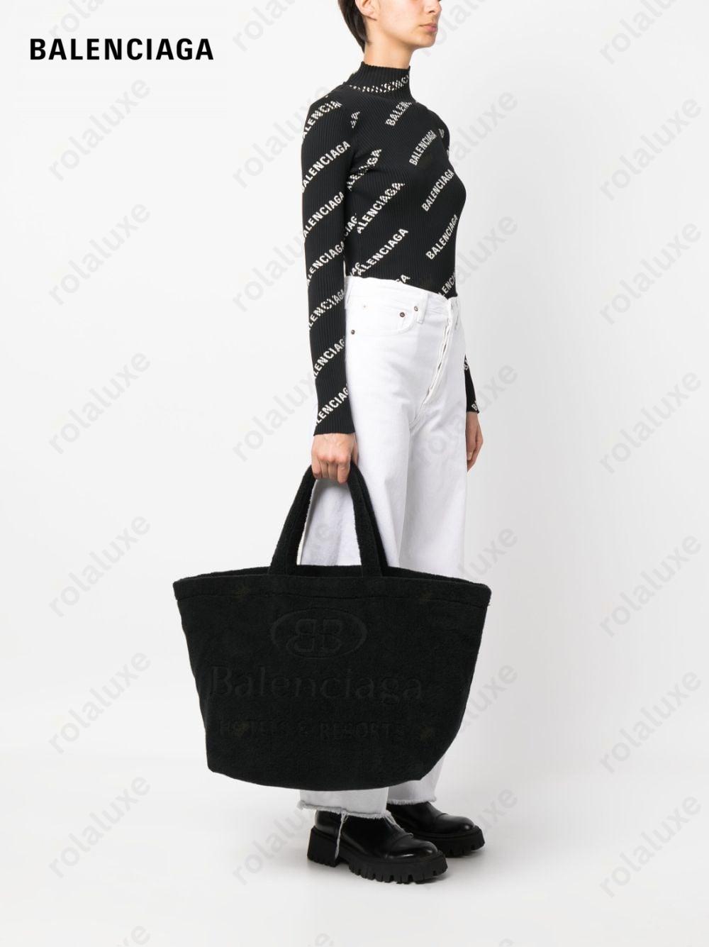 Jumbo logo-debossed tote bag