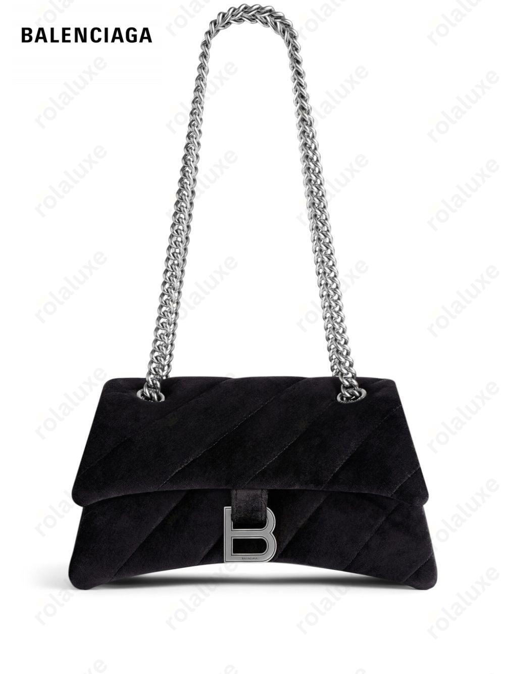 small Crush velvet shoulder bag