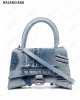 logo-print denim satchel bag