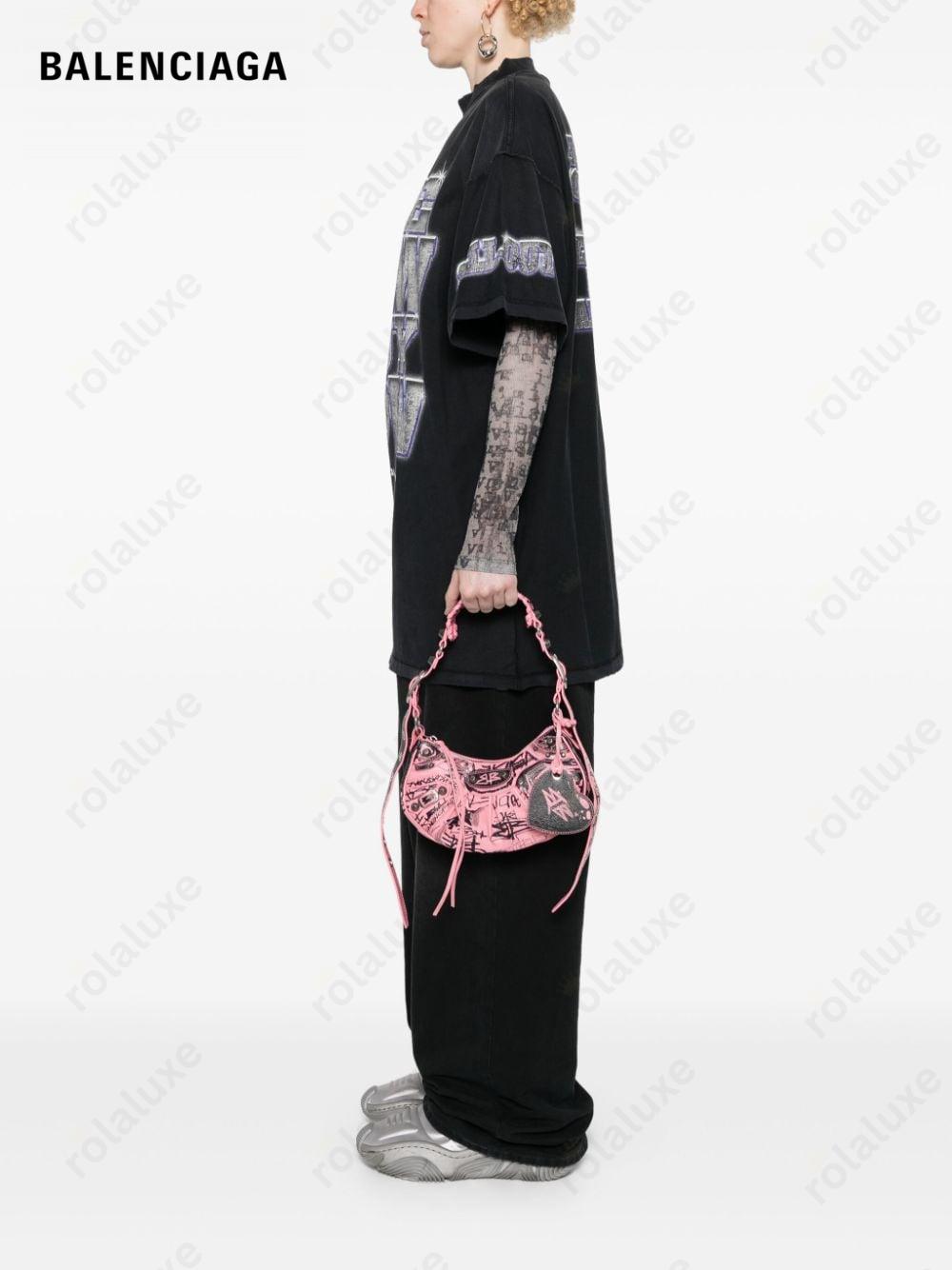 Le Cagole XS graffiti shoulder bag