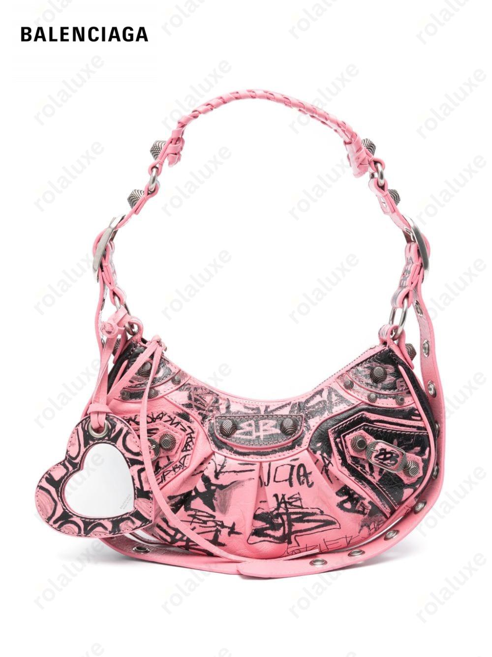 Le Cagole XS graffiti shoulder bag