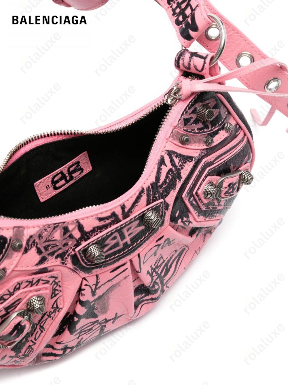 Le Cagole XS graffiti shoulder bag