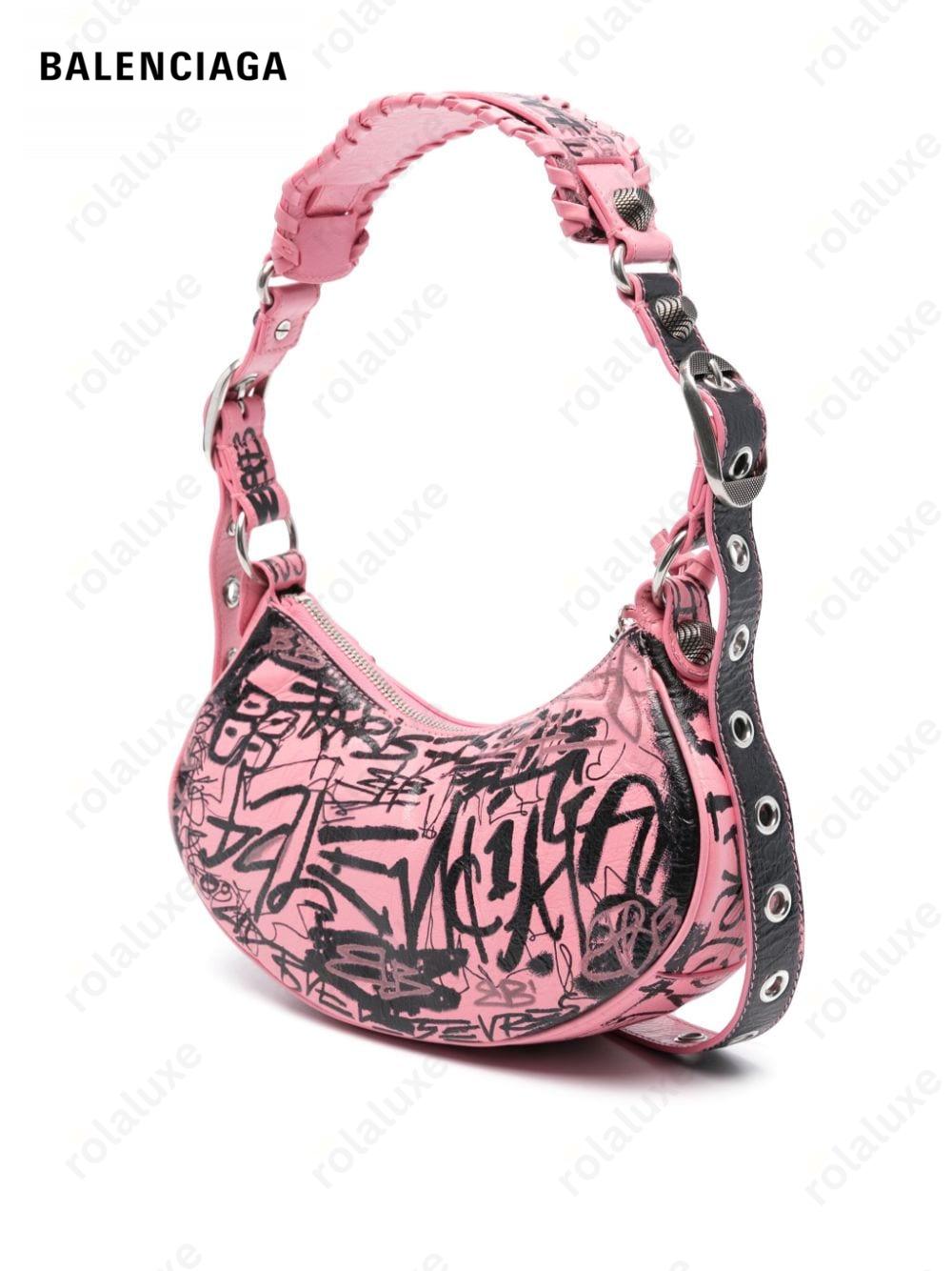 Le Cagole XS graffiti shoulder bag