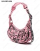 Le Cagole XS graffiti shoulder bag