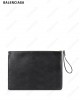 logo-print leather pouch