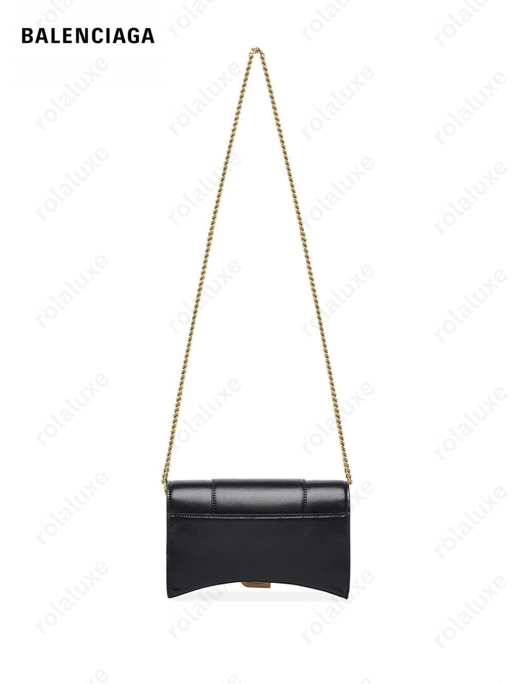 Hourglass leather wallet-on-chain