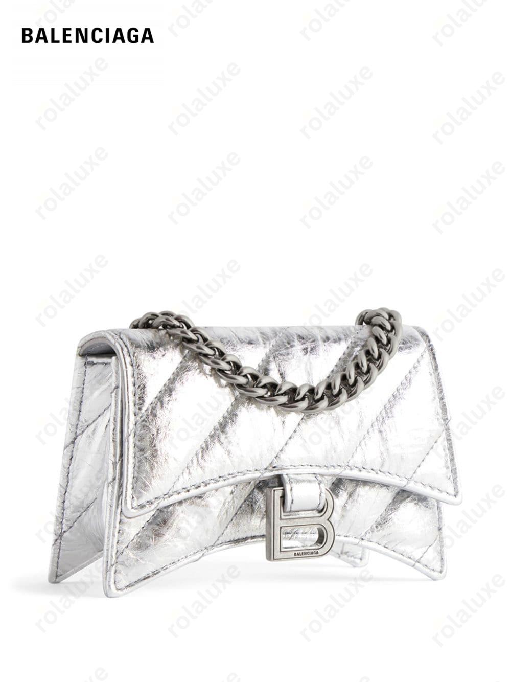 Crush metallic quilted mini bag