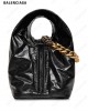 Puffer chain-strap tote