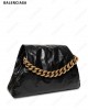 Puffer chain-strap tote