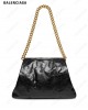 Puffer chain-strap tote