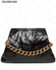 Puffer chain-strap tote