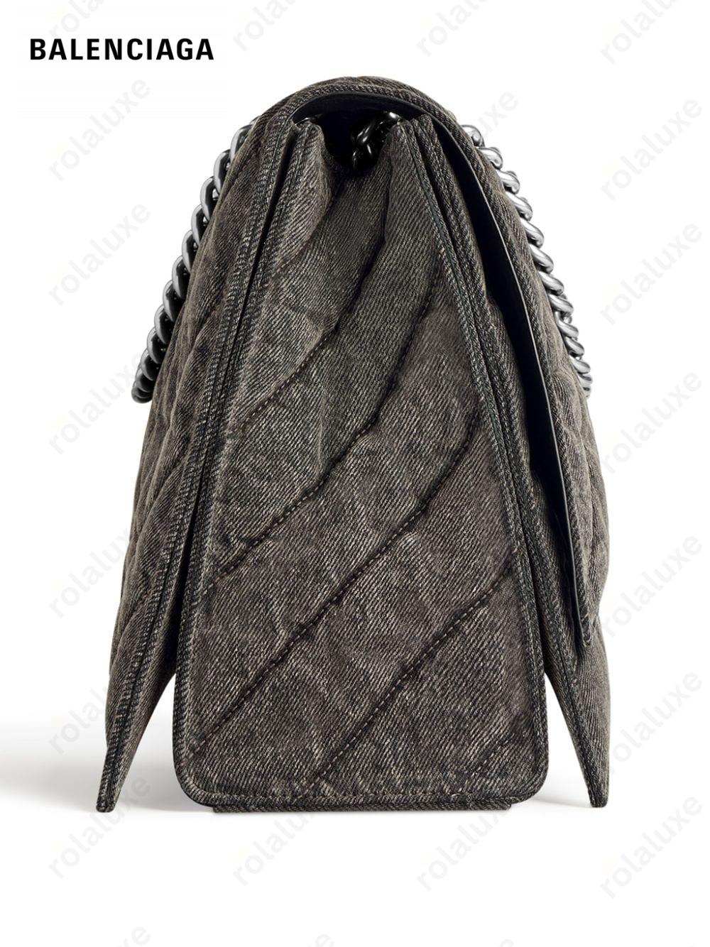 Crush quilted shoulder bag