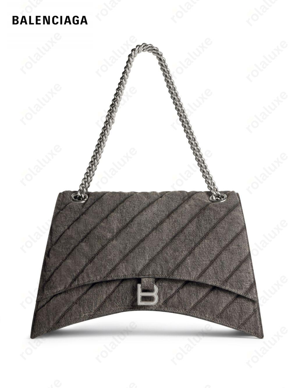 Crush quilted shoulder bag