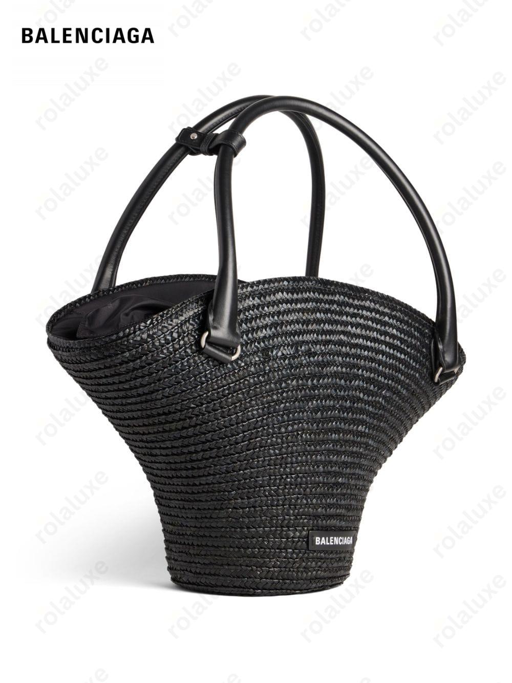 medium Beach raffia tote bag