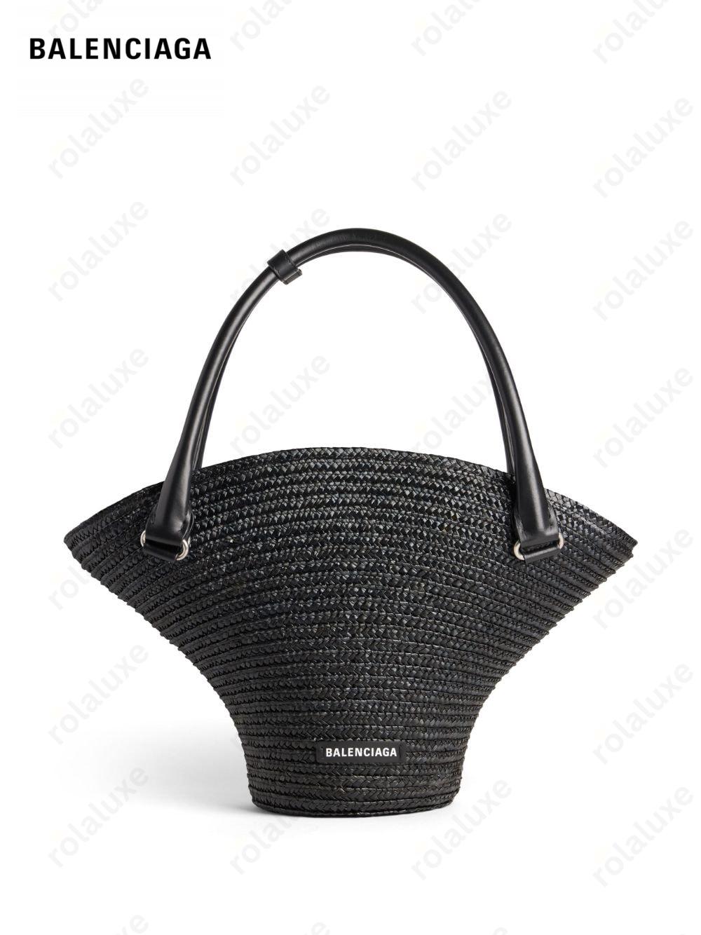 medium Beach raffia tote bag