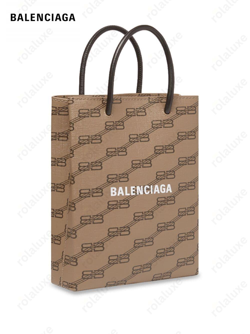 BB monogram-print canvas tote bag