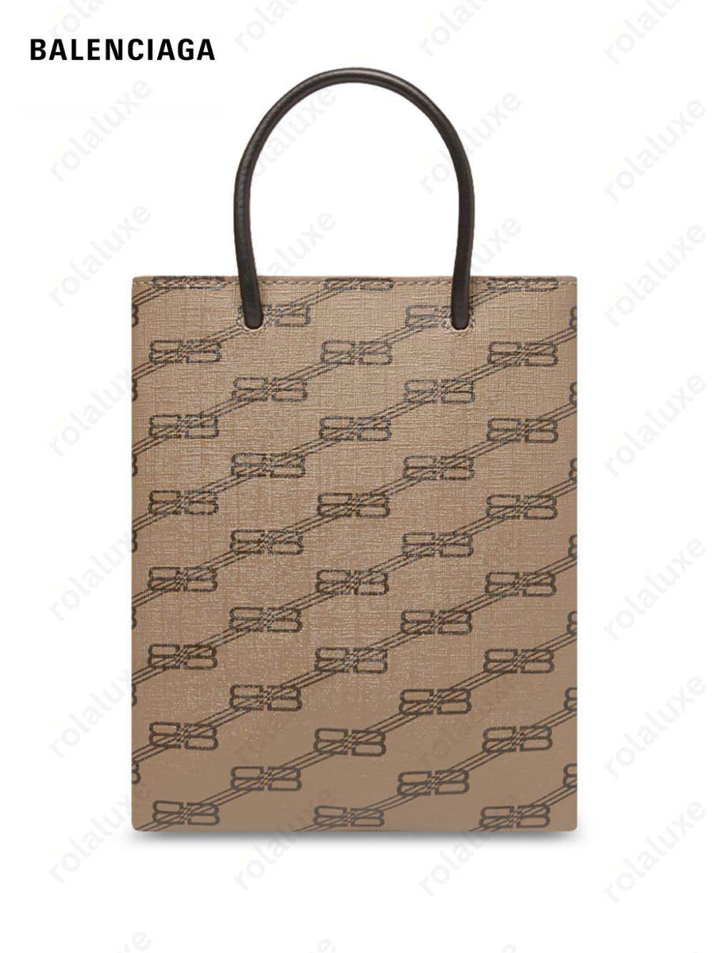 BB monogram-print canvas tote bag