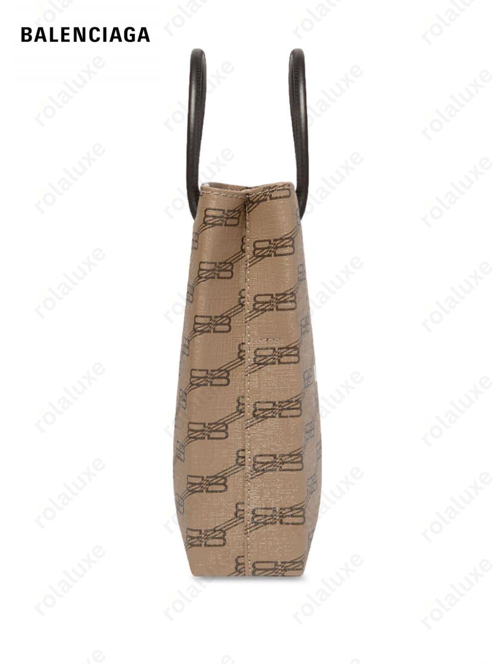 BB monogram-print canvas tote bag