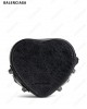 Le Cagole Heart leather clutch bag