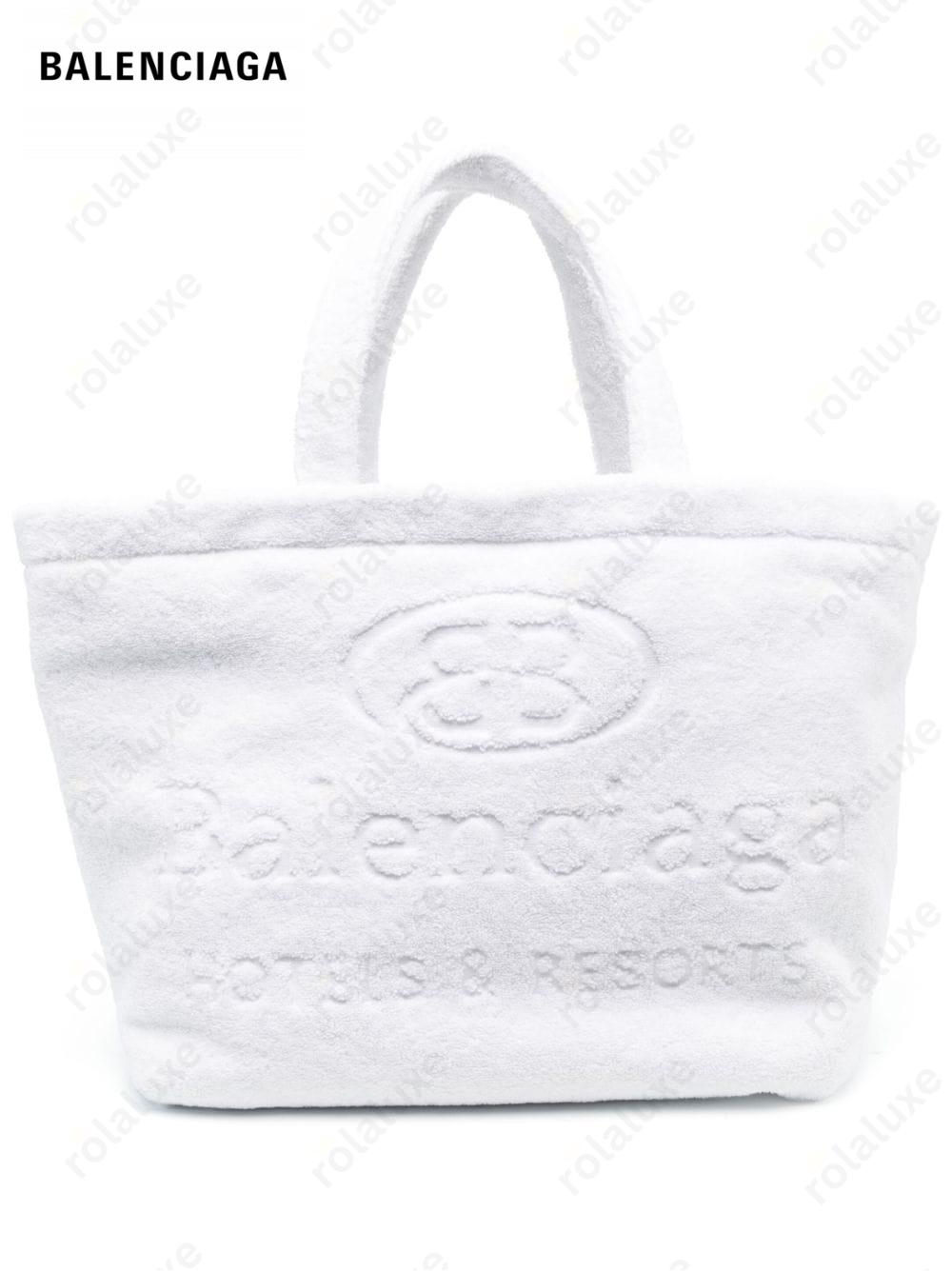 Jumbo logo-debossed tote bag