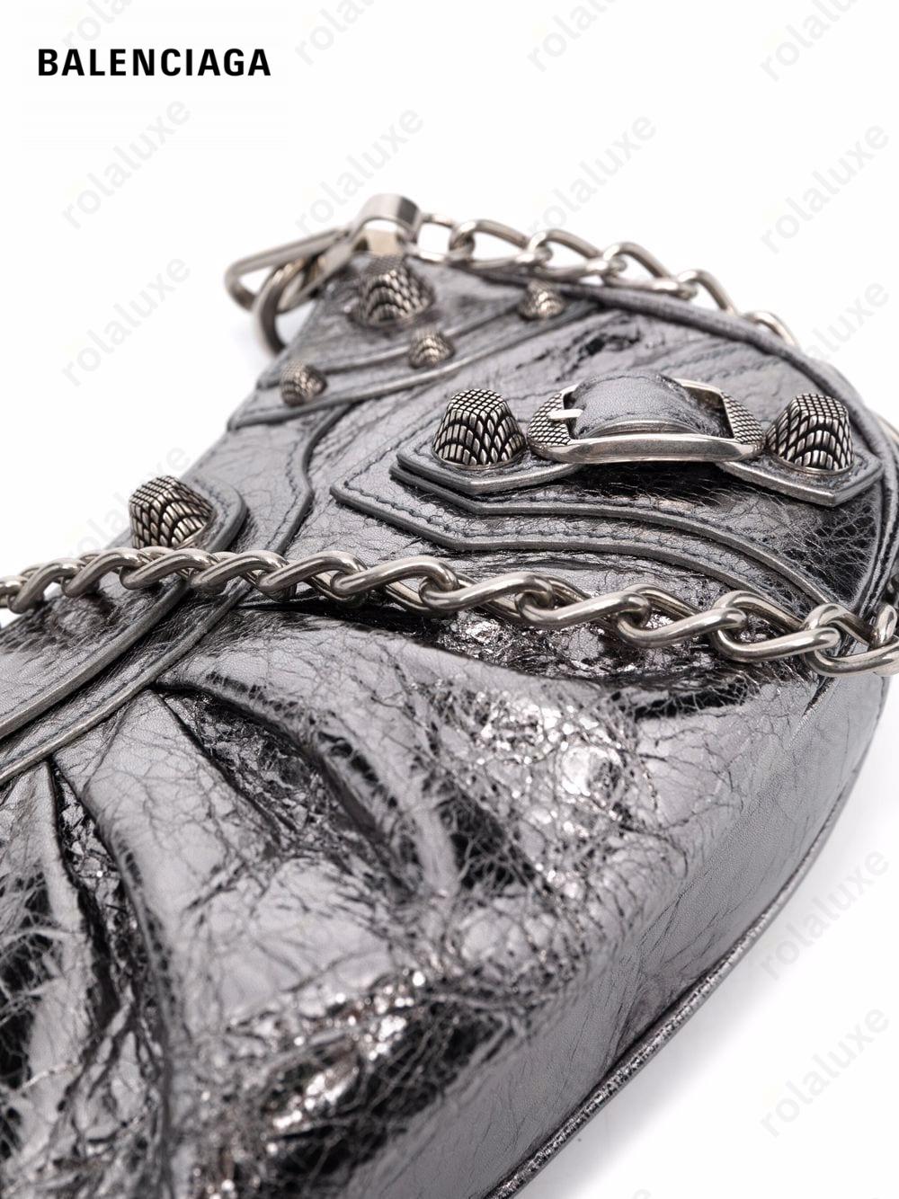 mini Le Cagole metallic shoulder bag