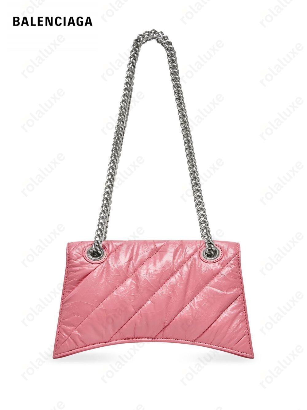 Crush quilted shoulder bag