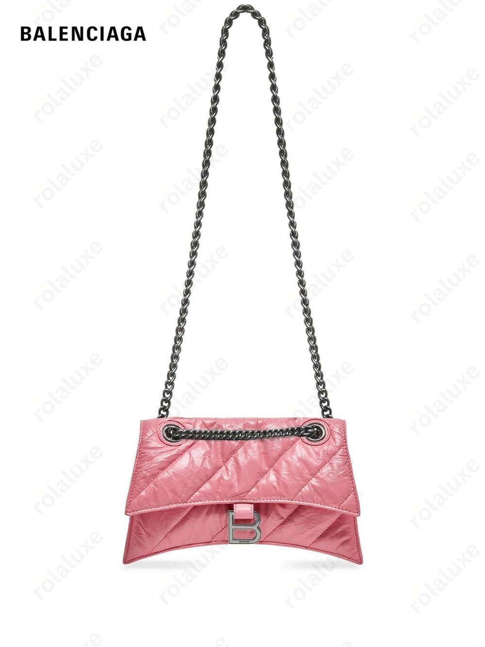 Crush quilted shoulder bag