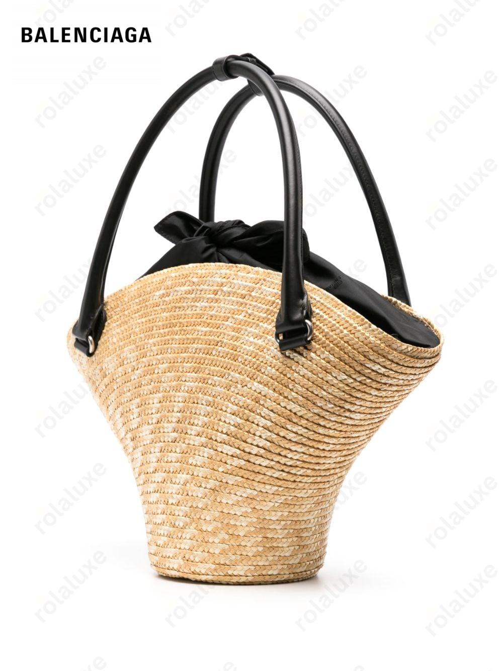 medium straw tote bag