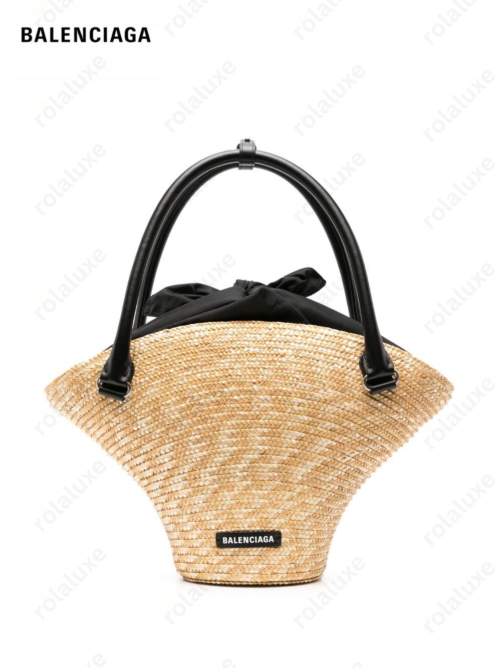 medium straw tote bag