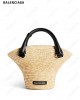 mini braided-raffia tote bag