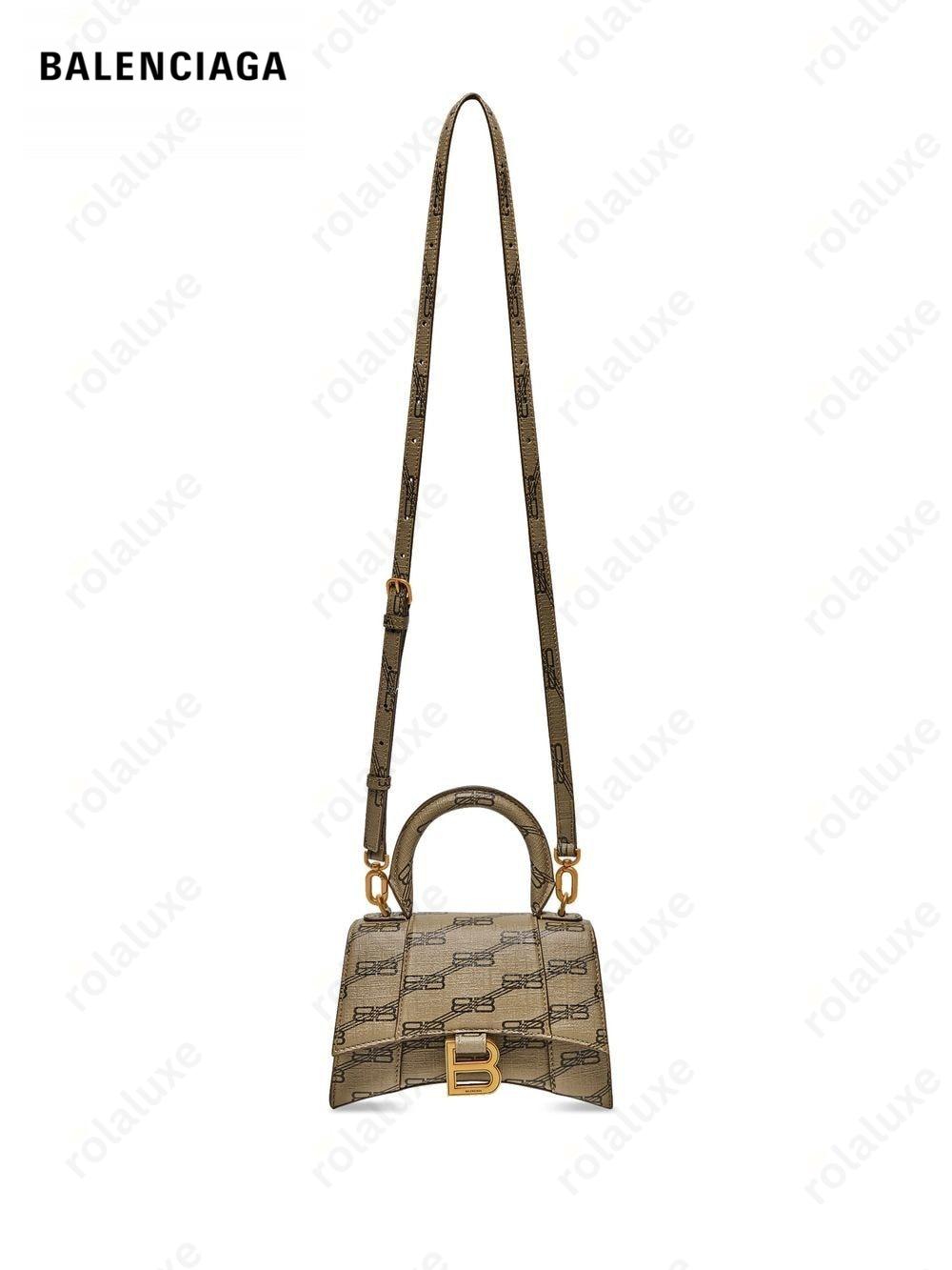 XS Hourglass monogram top-handle bag