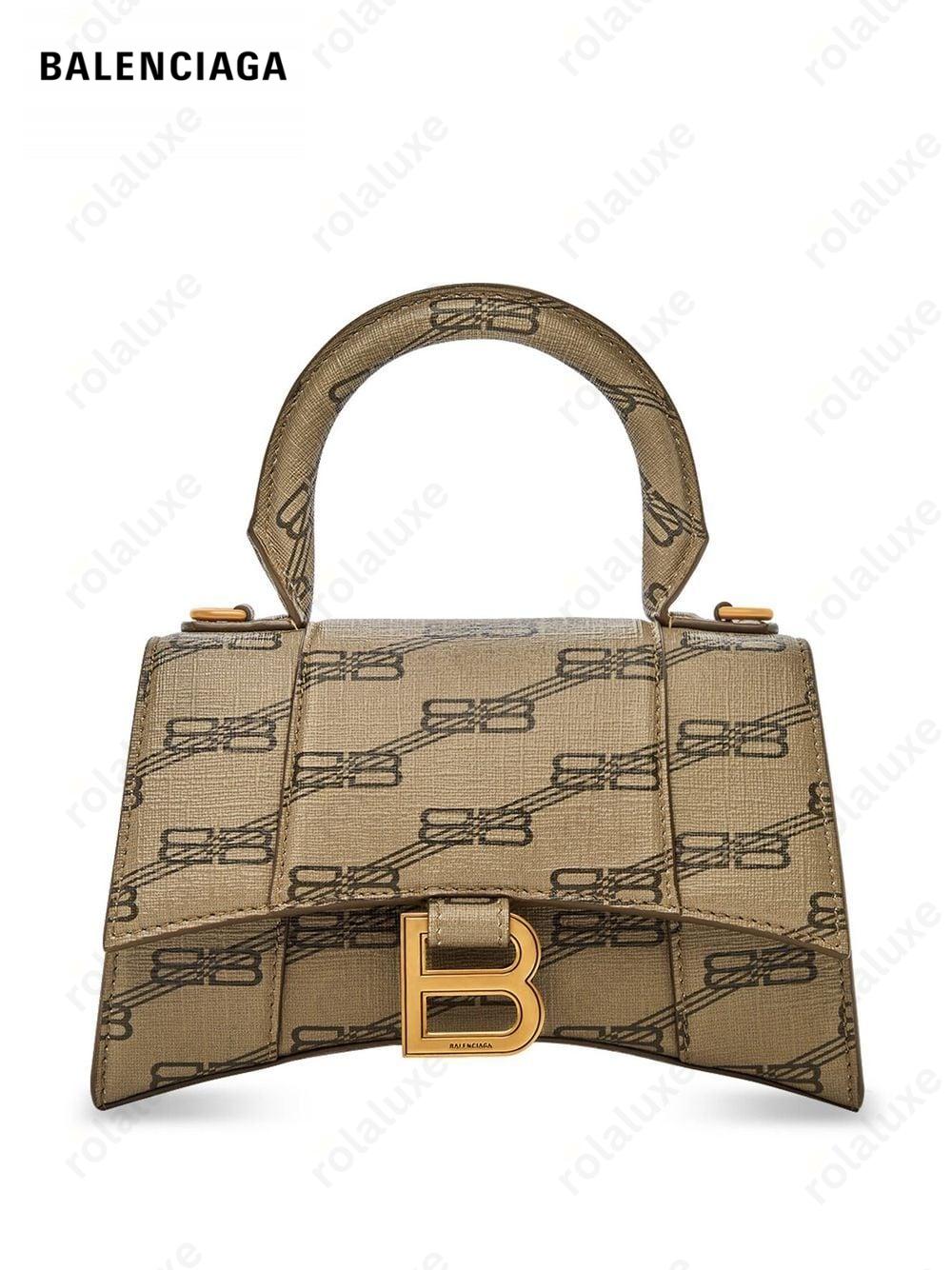 XS Hourglass monogram top-handle bag