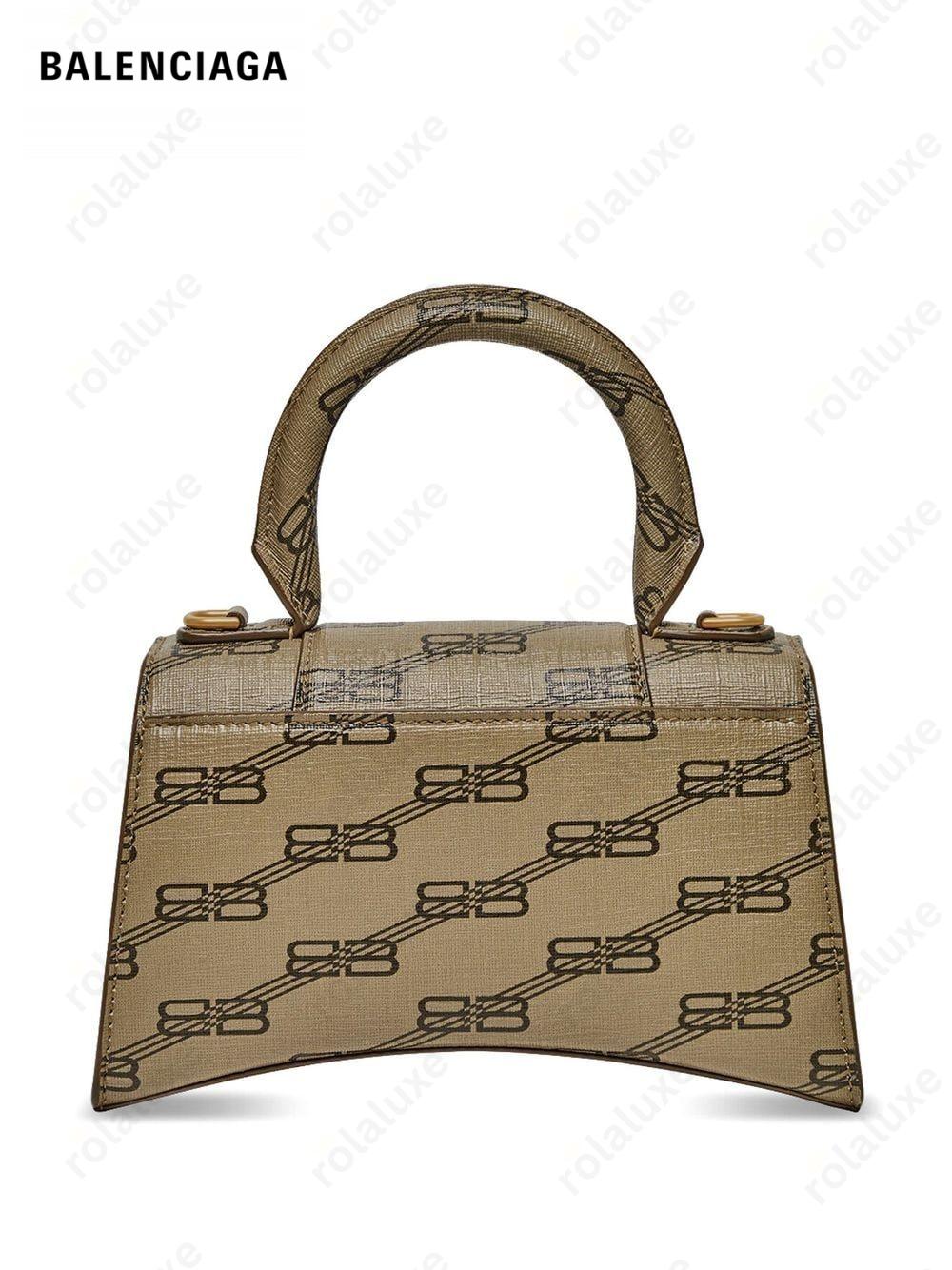 XS Hourglass monogram top-handle bag