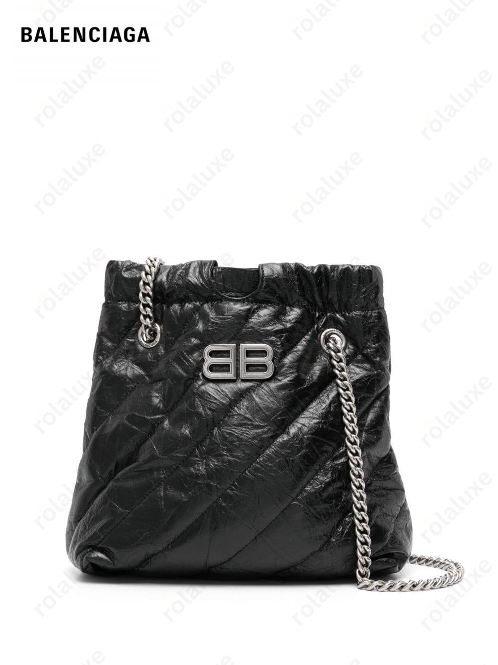 Crush quilted leather shoulder bag