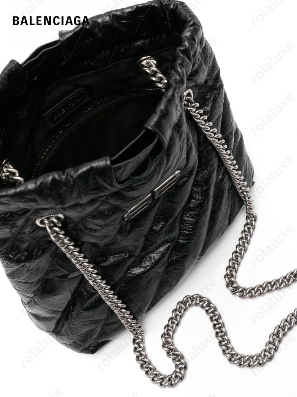 Crush quilted leather shoulder bag