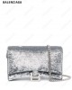 Hourglass sequin-detail chain wallet