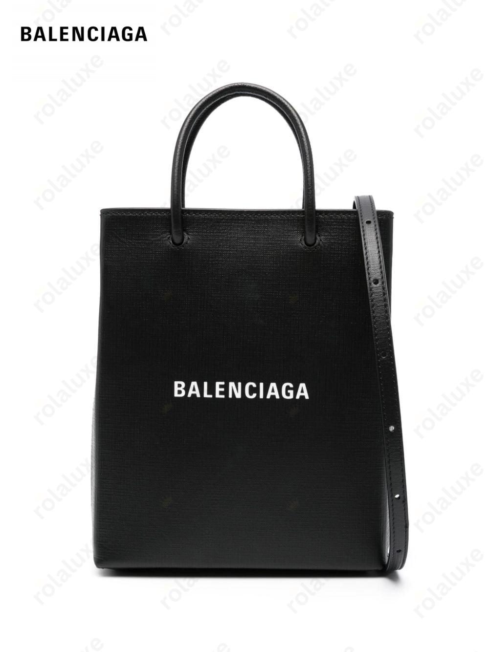 logo-print tote bag